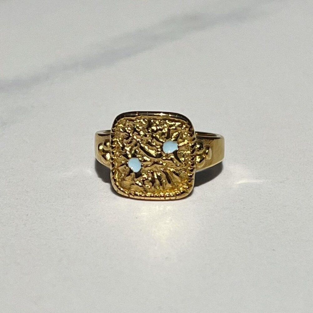New! “Cleo” Textured Gold Ring